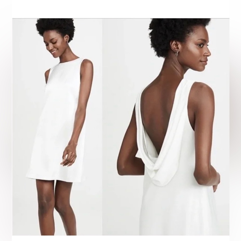 Alice + Olivia White Backless Dress
